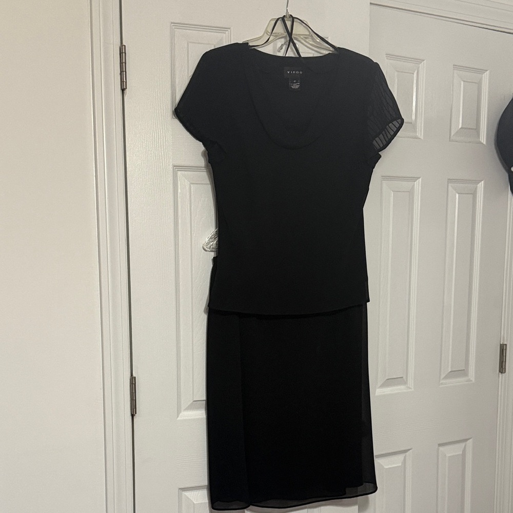 Virgo Classic Black Skirt Set Size US 12